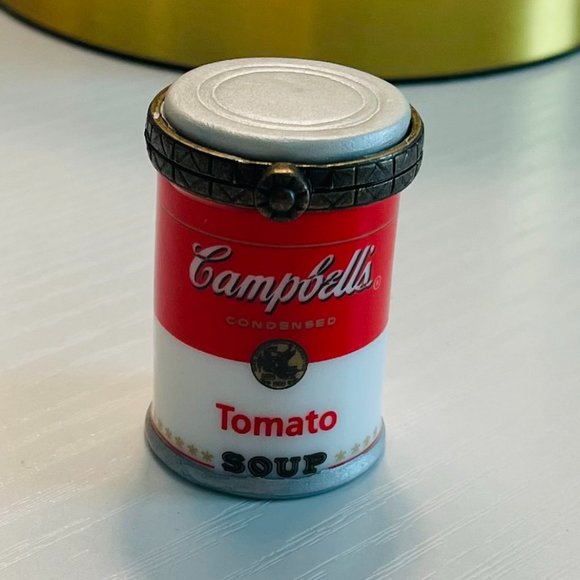 Vintage "1999" Campbells Tomato Soup Tiny Porcelain Hinged Box - Picture 2 of 12